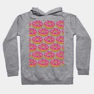 Donuts Pattern - cherry Frosting Hoodie